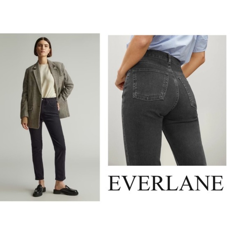 Everlane Denim The Original Cheeky Jean Black‎ High Rise Scandi Capsule Wardrobe